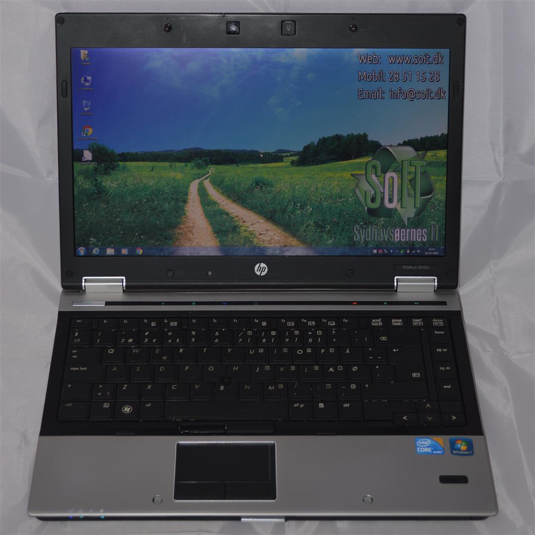 HP EliteBook 8440p Lækker lille bærbar med masser af kræfter Billig brugt bærbar